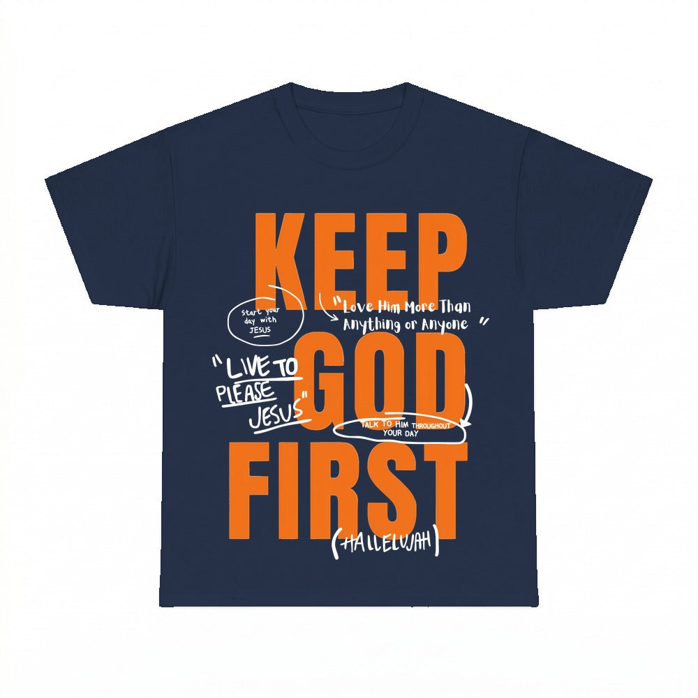 Keep God First shirt - Navy