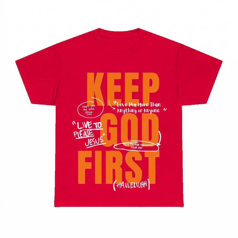 Keep God First shirt - Red