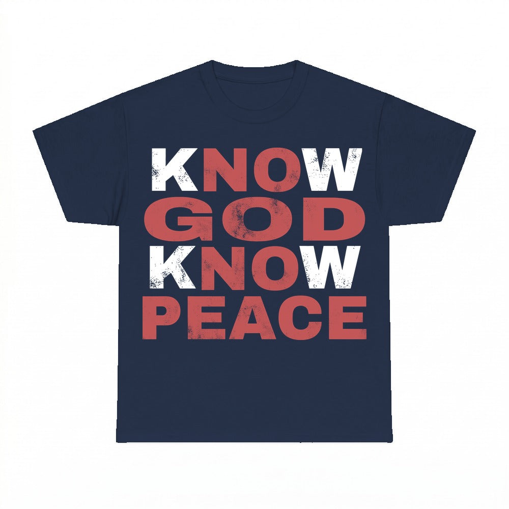 Know God Know Peace shirt - Navy