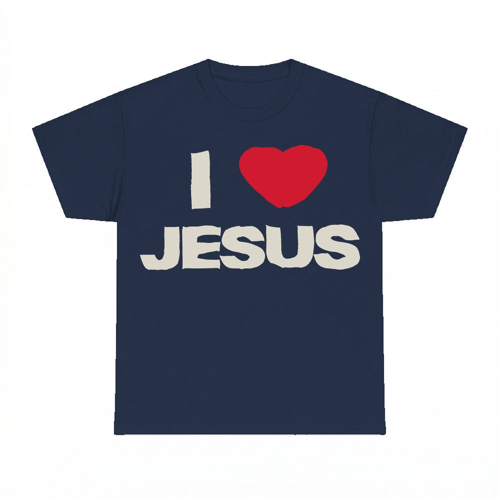 I Love Jesus shirt - Navy