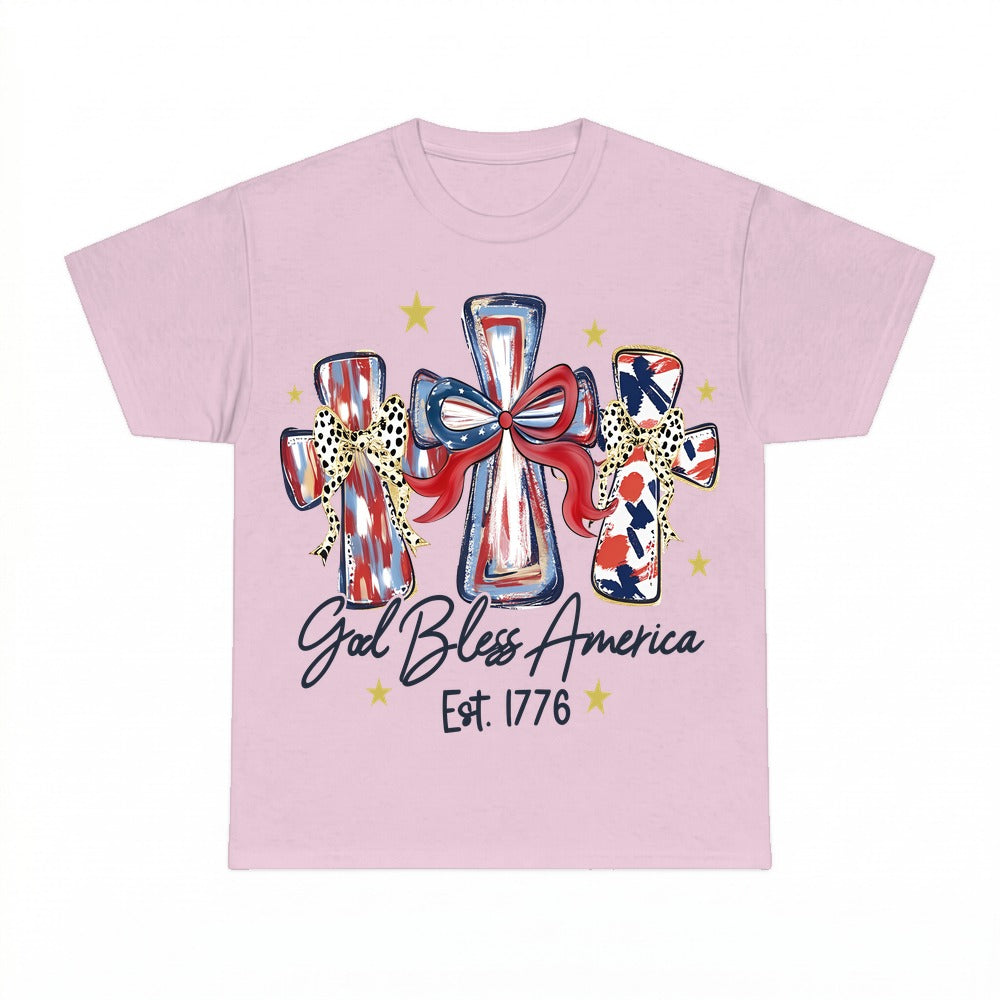 God Bless America shirt - Light Pink