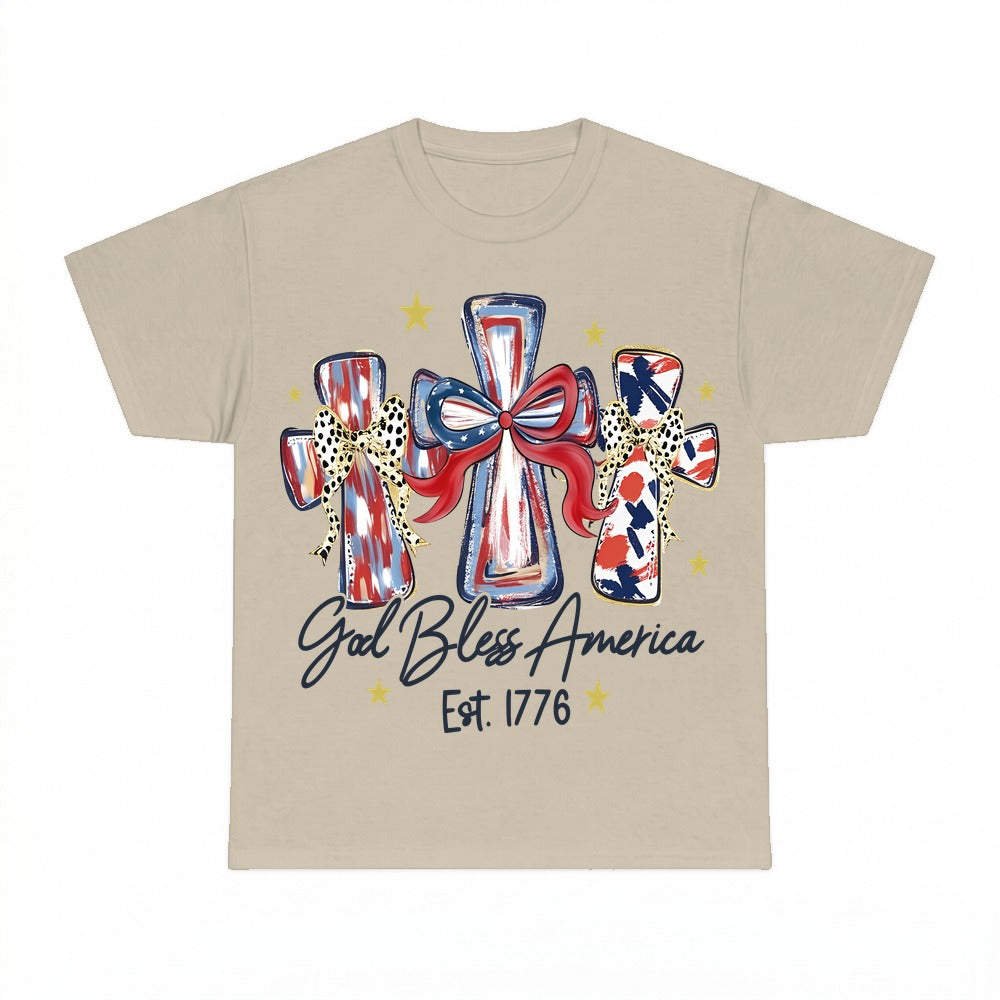 God Bless America shirt - Sand