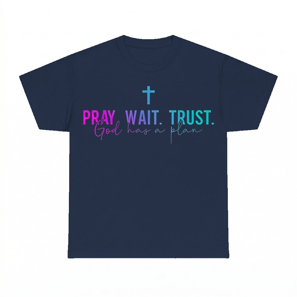 Pray Wait Trust shirt - Navy