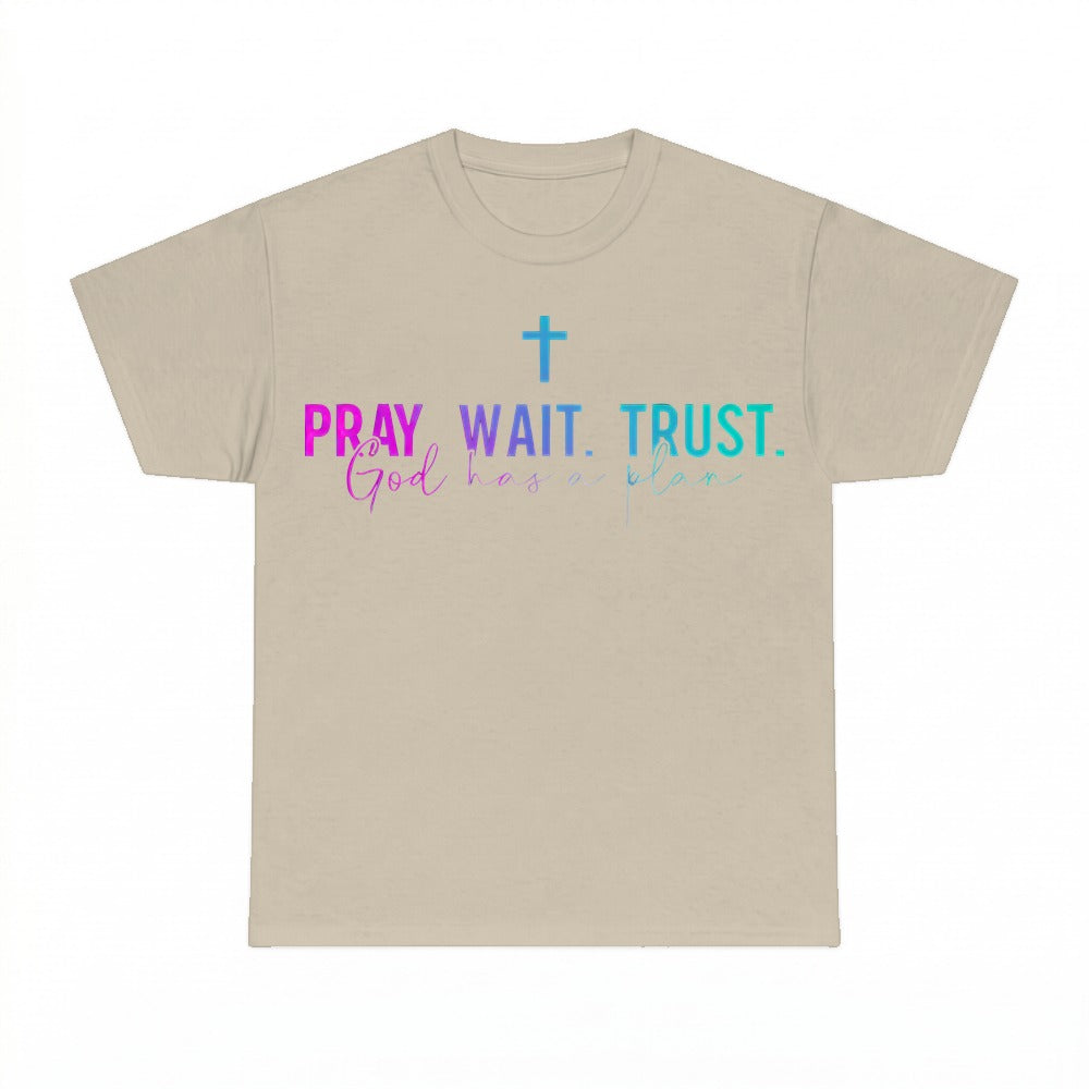 Pray Wait Trust shirt - Sand