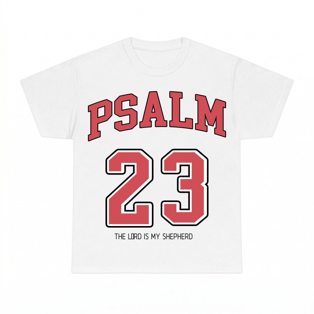 Psalm 23 The Lord Is My Shepherd shirt - White