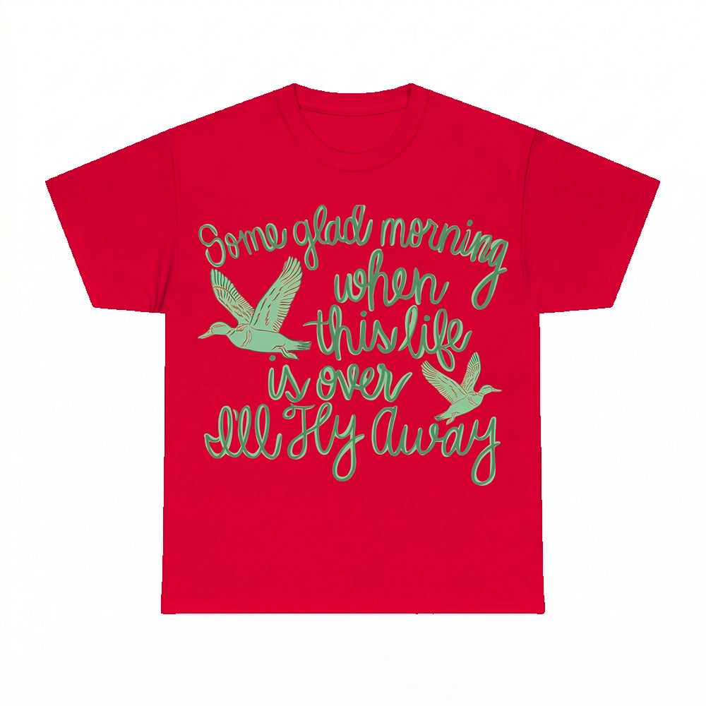 I'll Fly Away hymn shirt - Red