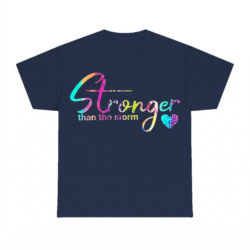 Stronger Than The Storm shirt - Navy