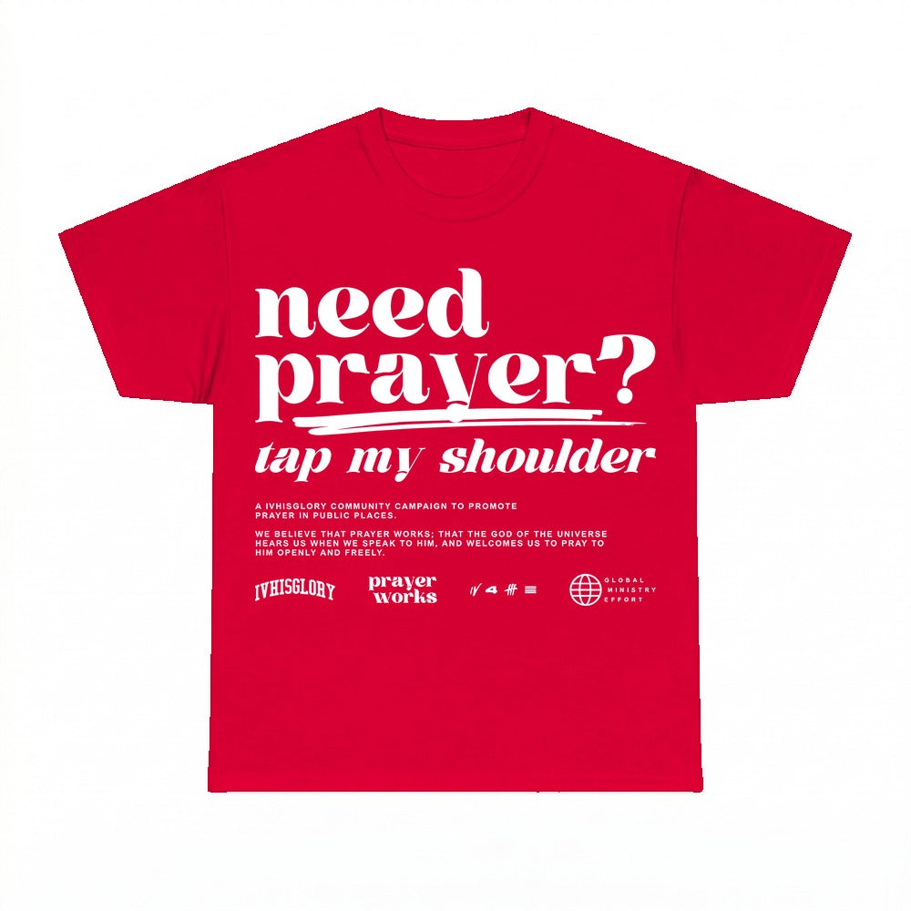 Need Prayer Tap My Shoulder Christian shirt - Red