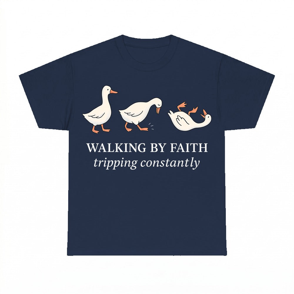 Walking By Faith Tripping Constantly shirt - Navy