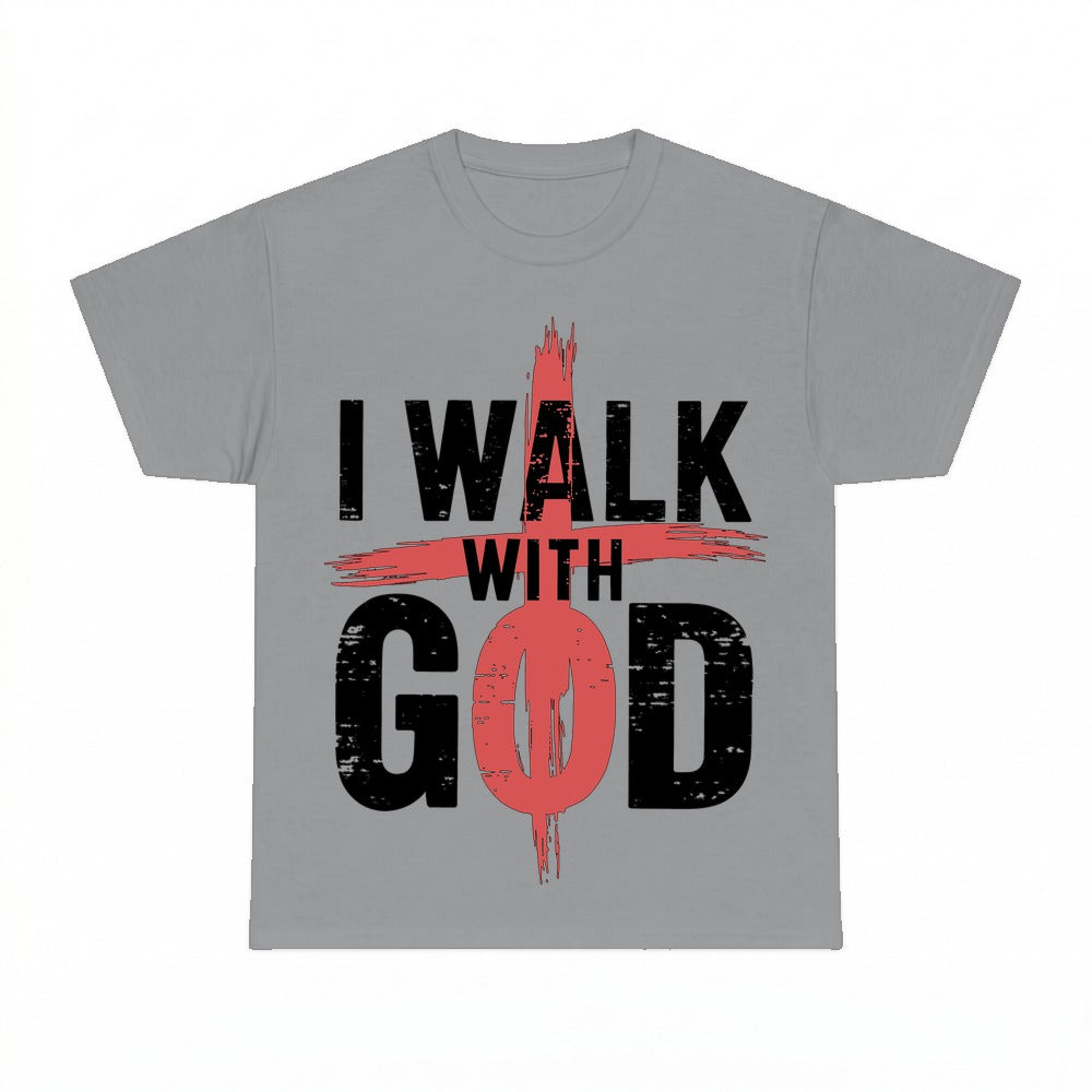 I Walk With God shirt - Sport Grey