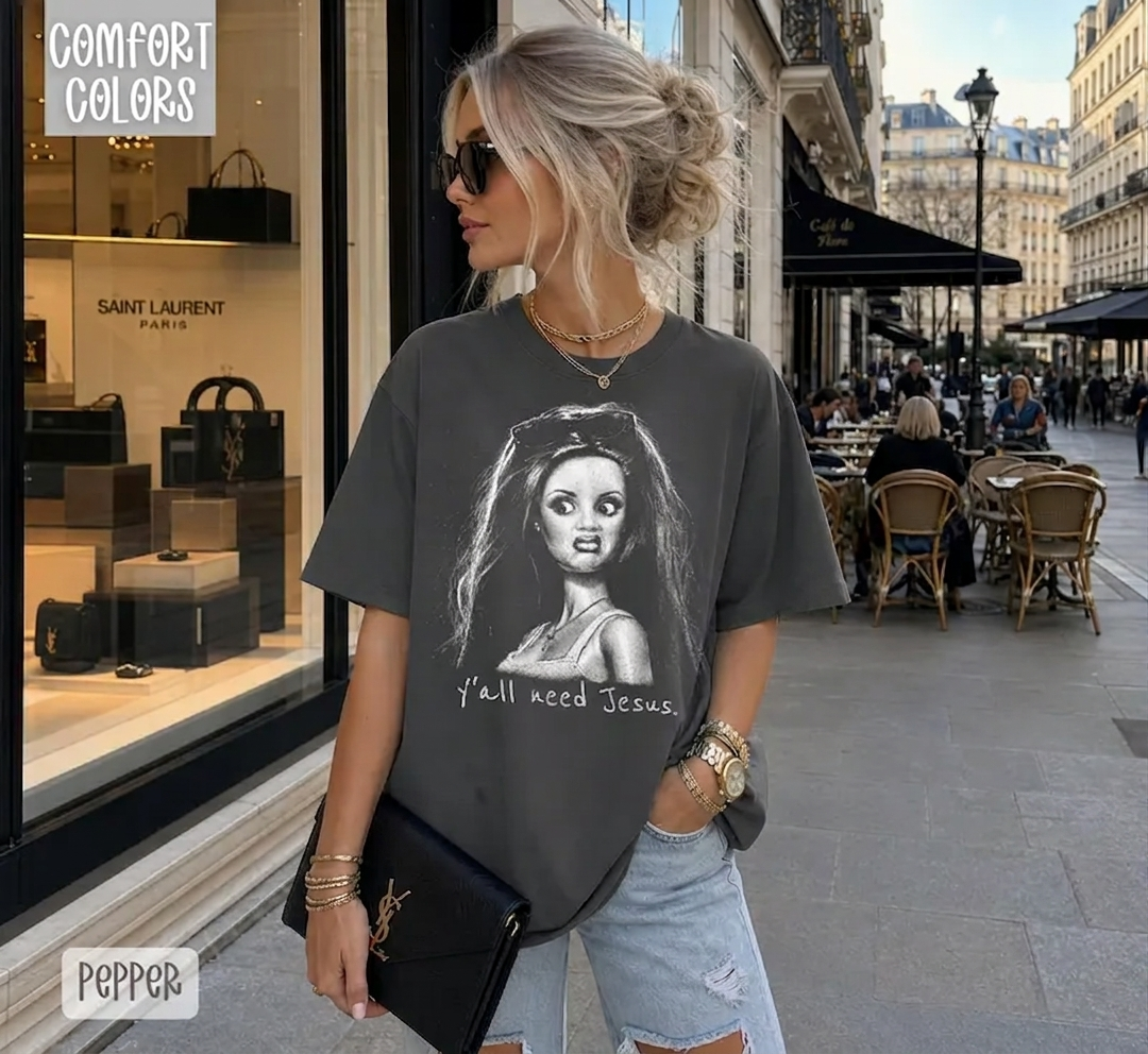 Y'all Need Jesus Comfort Colors trendy religious tee