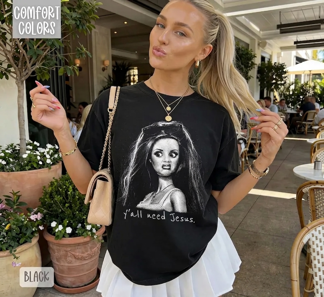 Y'all Need Jesus Comfort Colors trendy religious tee